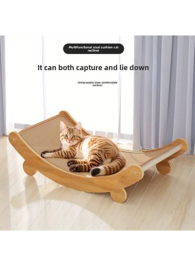 Small Cat Lounger 3 in 1 Cat Bed Resting Chair with Plush Cushion and Sisal Scratcher - Image 3